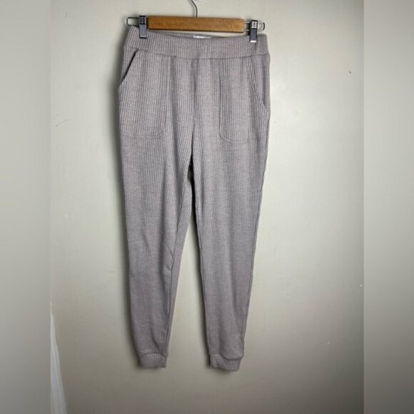 ALL Fenix grey ribbed high rise lounge joggers size small - Picture 2 of 12